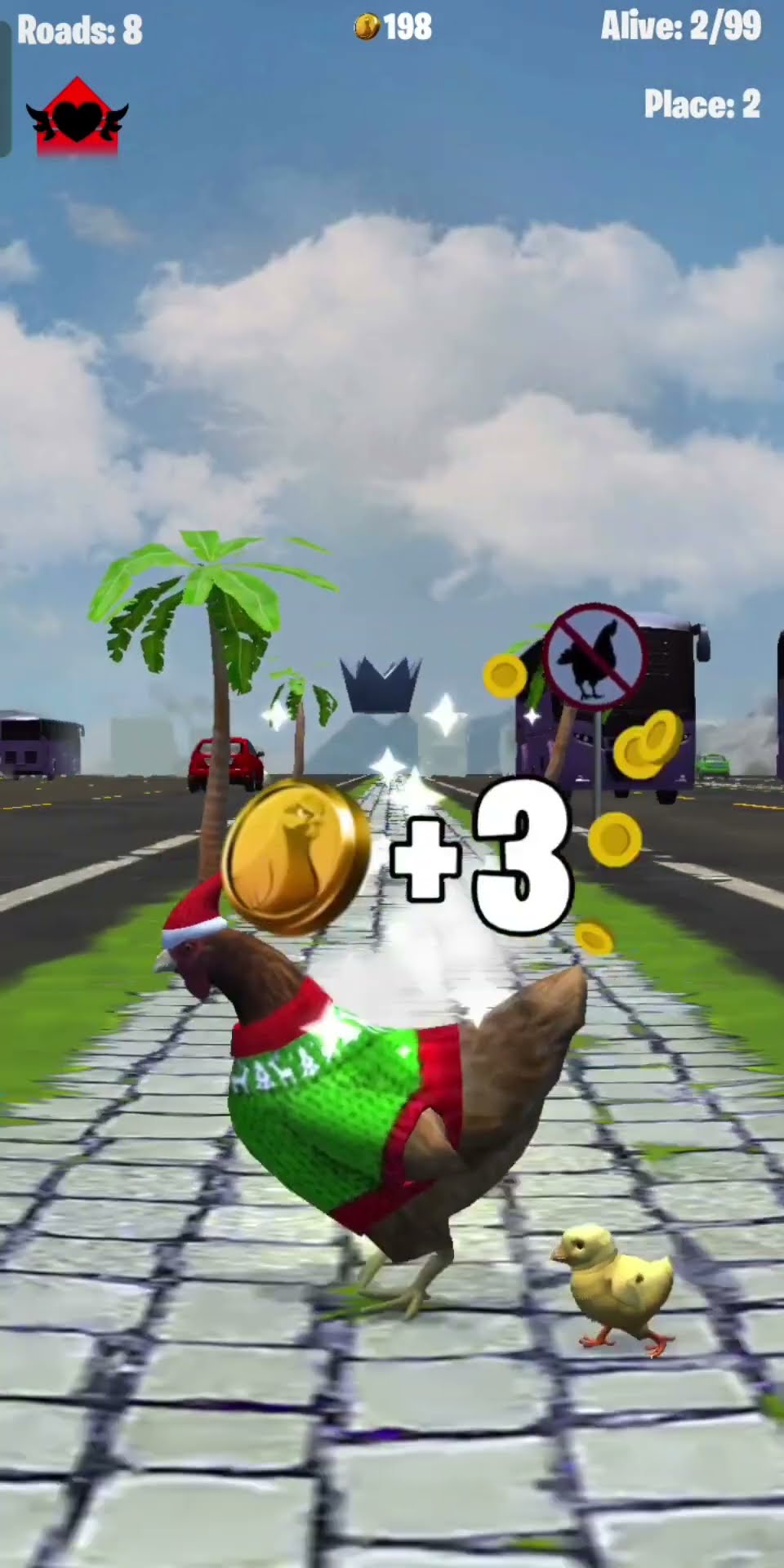 chicken cross the road money game